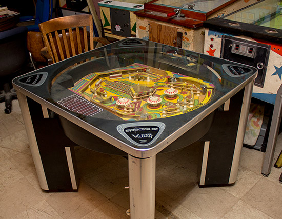 This Spectra IV has a rotating playfield