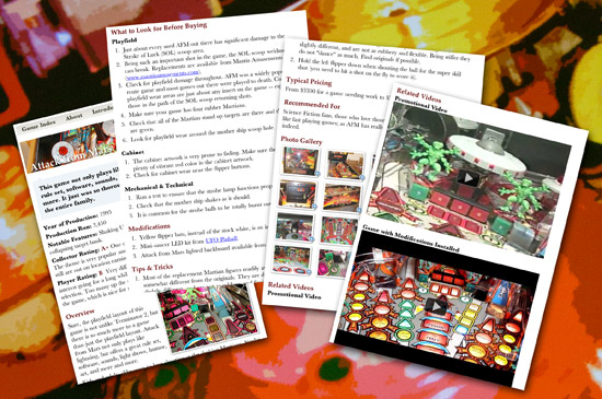 A typical game's pages