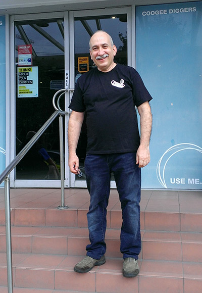 Norbert Snicer outside Coogee Diggers