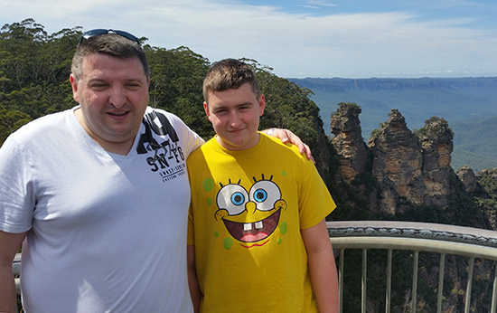 Franck and Adam at the Three Sisters