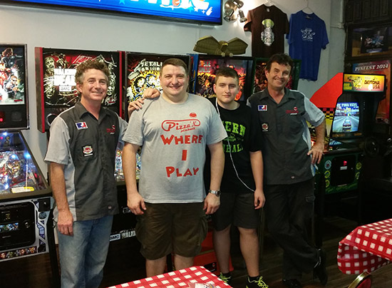 At Pizza N Pinball in Newcastle