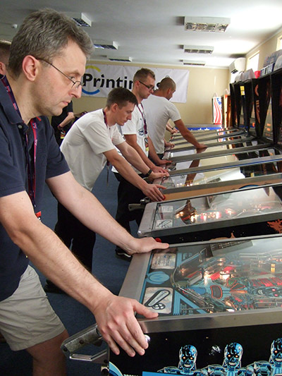 Marcin plays his Terminator 2 during the tournament