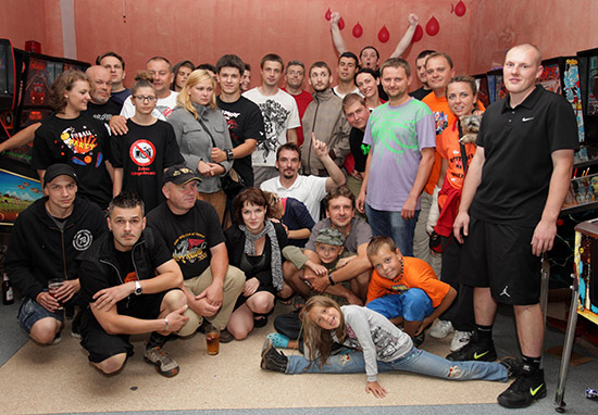 Memorial photo from the tournament in Dzwirzyno - first from the left in black is the host, Marcin