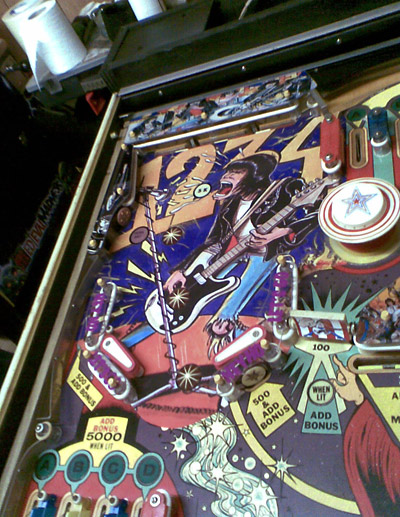 Playfield plastics before they were sprayed white on the back