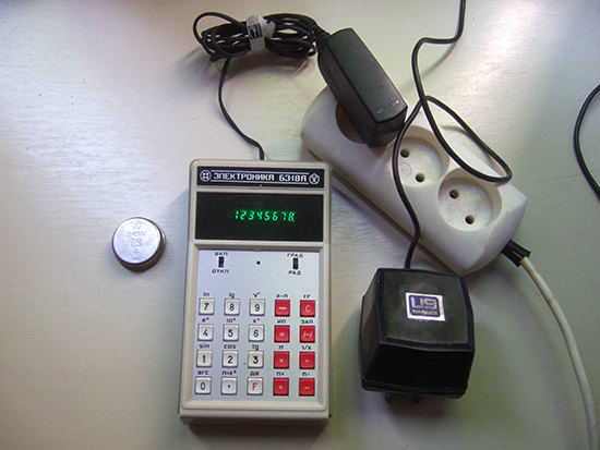 Łukasz's early Soviet-made calculator