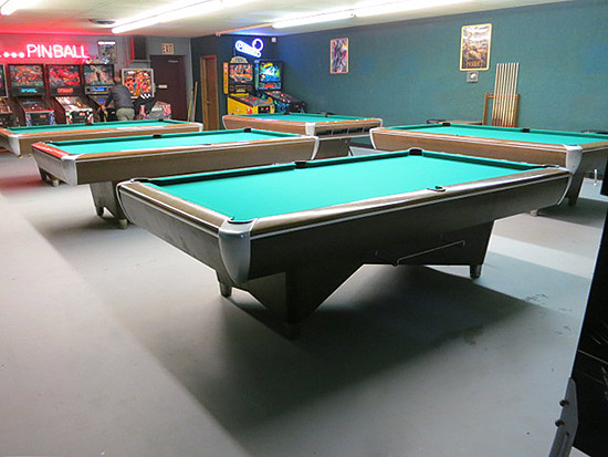 The pool tables return