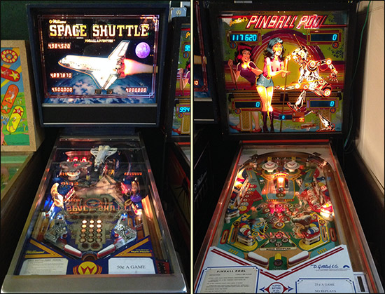 Pinball Pool and Space Shuttle
