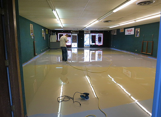 A new floor layer is put down