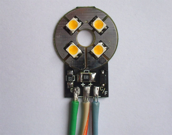 The SPL board with wires attached
