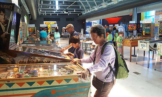Thirty-three pinballs at the exhibition are available to play