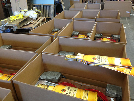 Games packed in their boxes