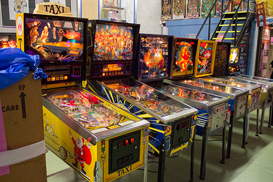 Machines in the centre of the room