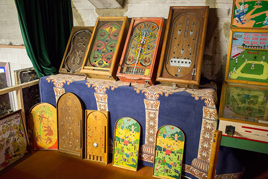 A display of pre-flipper games