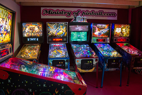 Ministry of Pinball's showroom