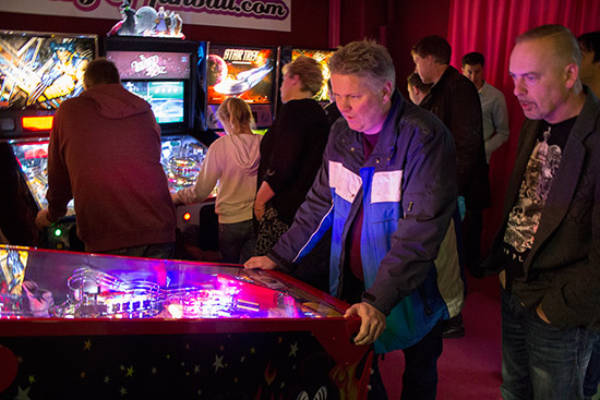 All the machines were on free play for the launch party