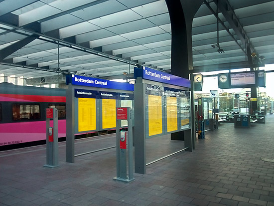 Arriving at Rotterdam Centraal station