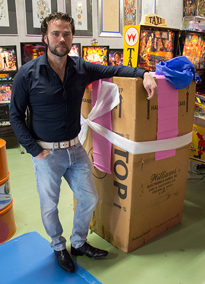 Gerard with the 'mystery' box