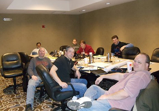 The new team gets down to work