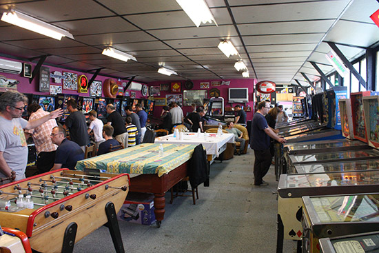 An early view of the event from the far corner giving an idea how much room there was to move