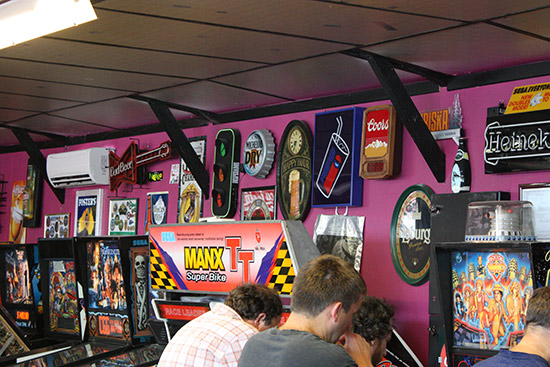 The location had some nice memorabilia and pub signs on the walls