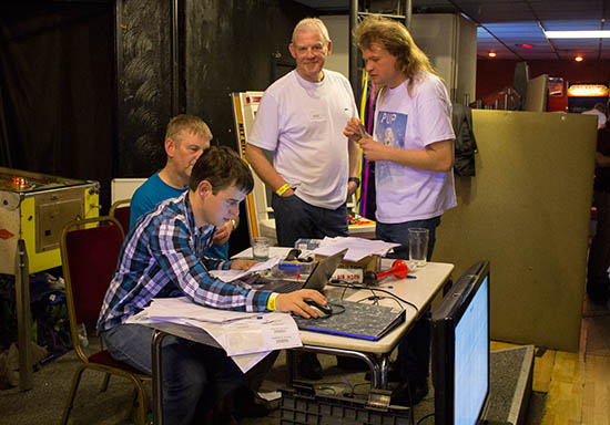 At the tournament desk