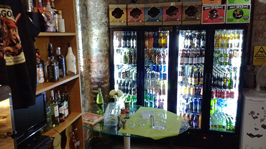 The drinks available