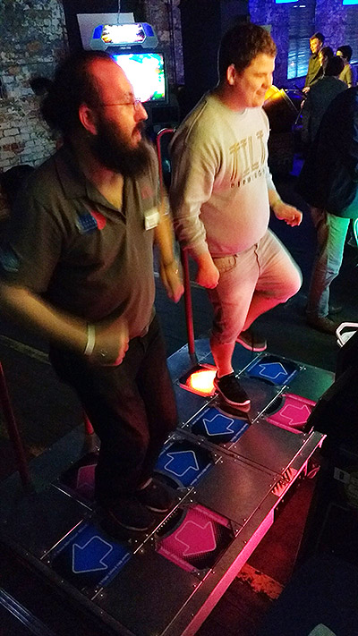 Nick and Kirk show off their dancing skills