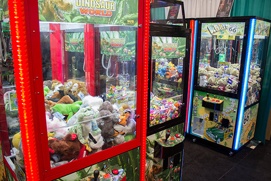 Lots of crane machines