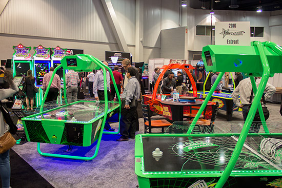 Lots of different air hockey tables