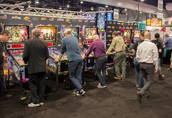 The Stern Pinball stand