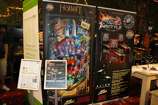 RS Pinball advertising the newest pins