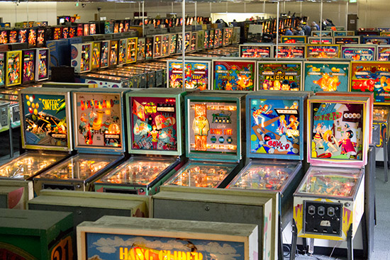 Row upon row of EM machines