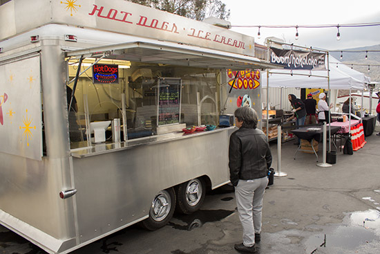 Some of the food vendors outside