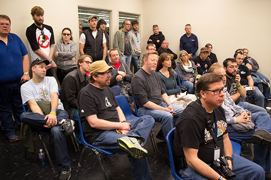 The packed seminar room