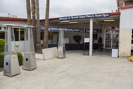 The registration desks