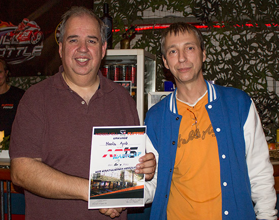 Second place, Martin Ayub