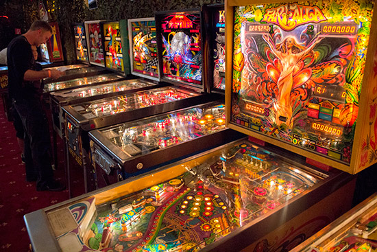 The row of Classic Tournament machines