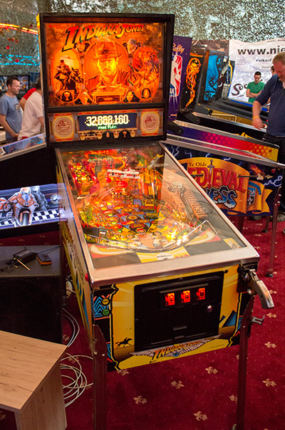 This Indiana Jones was fitted with a PinSound sound board