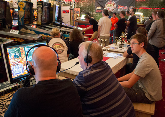 Andrew commentates on the final for the live stream