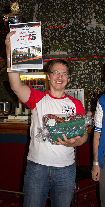 Winner of the Austrian Pinball Open 2015, Roland Schwarz