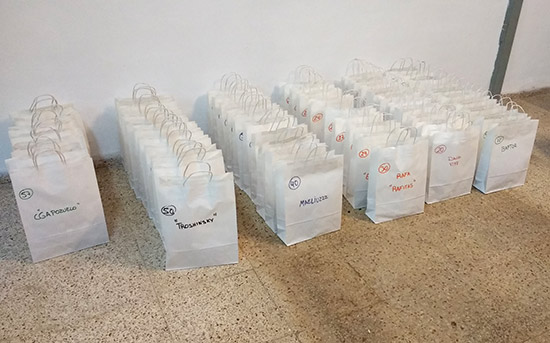 Individual tournament packs for the competitors