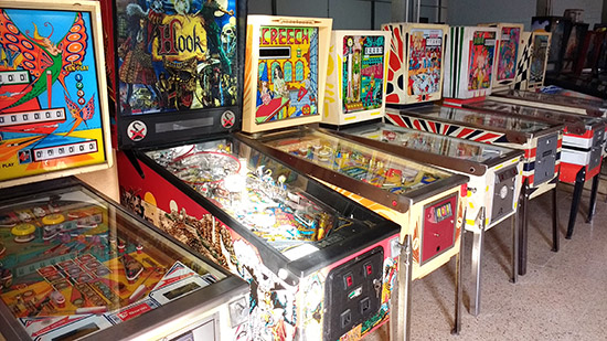 The bank of free-play machines