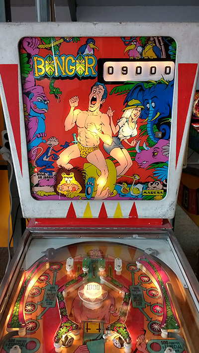 Bongor is a Spanish version of Gottlieb's Jungle King