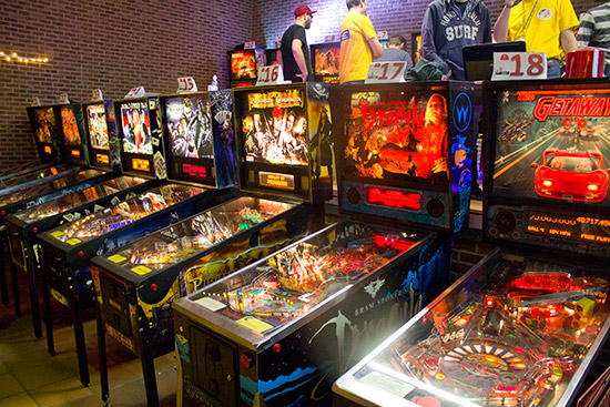 Sunday's main tournament machines