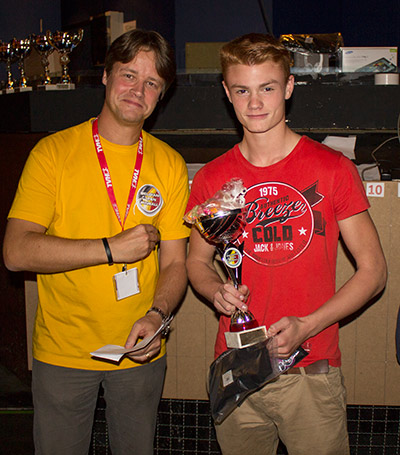 Third place, Drew Heikamp from Germany