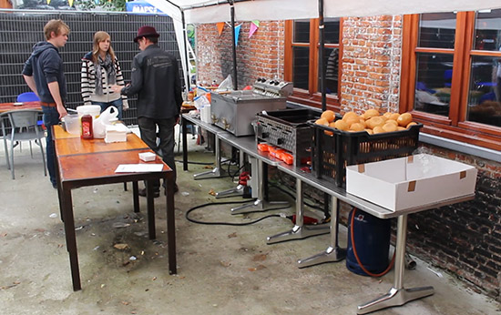 Food being prepared