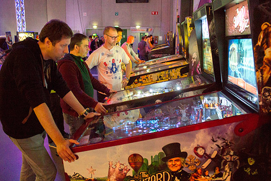 Some of the free-play machines