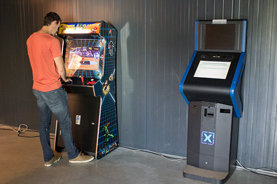 The Arcade Classics video game and scoring terminal