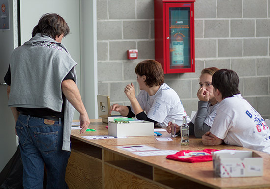 The registration desk