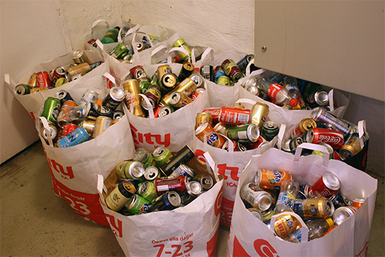 Lots of thirsty people but all the rubbish was sorted and ready to be recycled